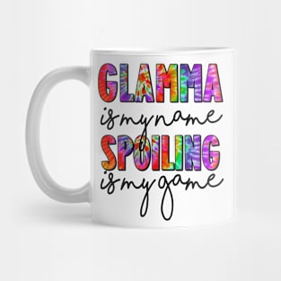 Tie Dye Glamma Is My Name Spoiling Is My Game Mothers Day Mug